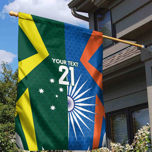 India vs Australia Custom Garden Flag Blue vs Gold Cricket Heritage - Aussie Hoodie