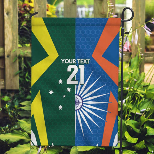 India vs Australia Custom Garden Flag Blue vs Gold Cricket Heritage - Aussie Hoodie