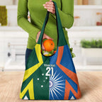 India vs Australia Custom Grocery Bag Blue vs Gold Cricket Heritage - Aussie Hoodie