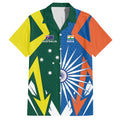 India vs Australia Custom Hawaiian Shirt Blue vs Gold Cricket Heritage - Aussie Hoodie