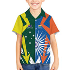 India vs Australia Custom Hawaiian Shirt Blue vs Gold Cricket Heritage - Aussie Hoodie
