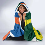 India vs Australia Custom Hooded Blanket Blue vs Gold Cricket Heritage - Aussie Hoodie