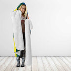 India vs Australia Custom Hooded Blanket Blue vs Gold Cricket Heritage - Aussie Hoodie