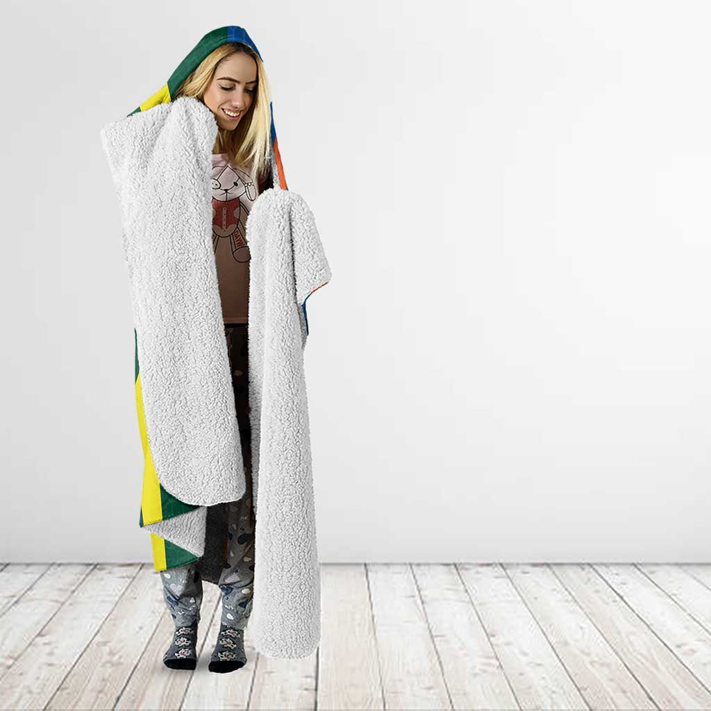 India vs Australia Custom Hooded Blanket Blue vs Gold Cricket Heritage - Aussie Hoodie