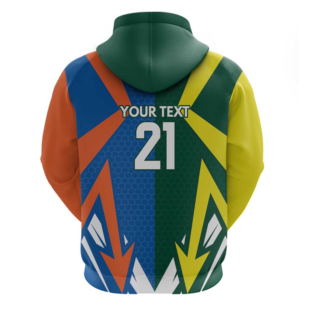 India vs Australia Custom Hoodie Blue vs Gold Cricket Heritage - Aussie Hoodie