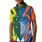 India vs Australia Custom Kid Polo Shirt Blue vs Gold Cricket Heritage - Aussie Hoodie