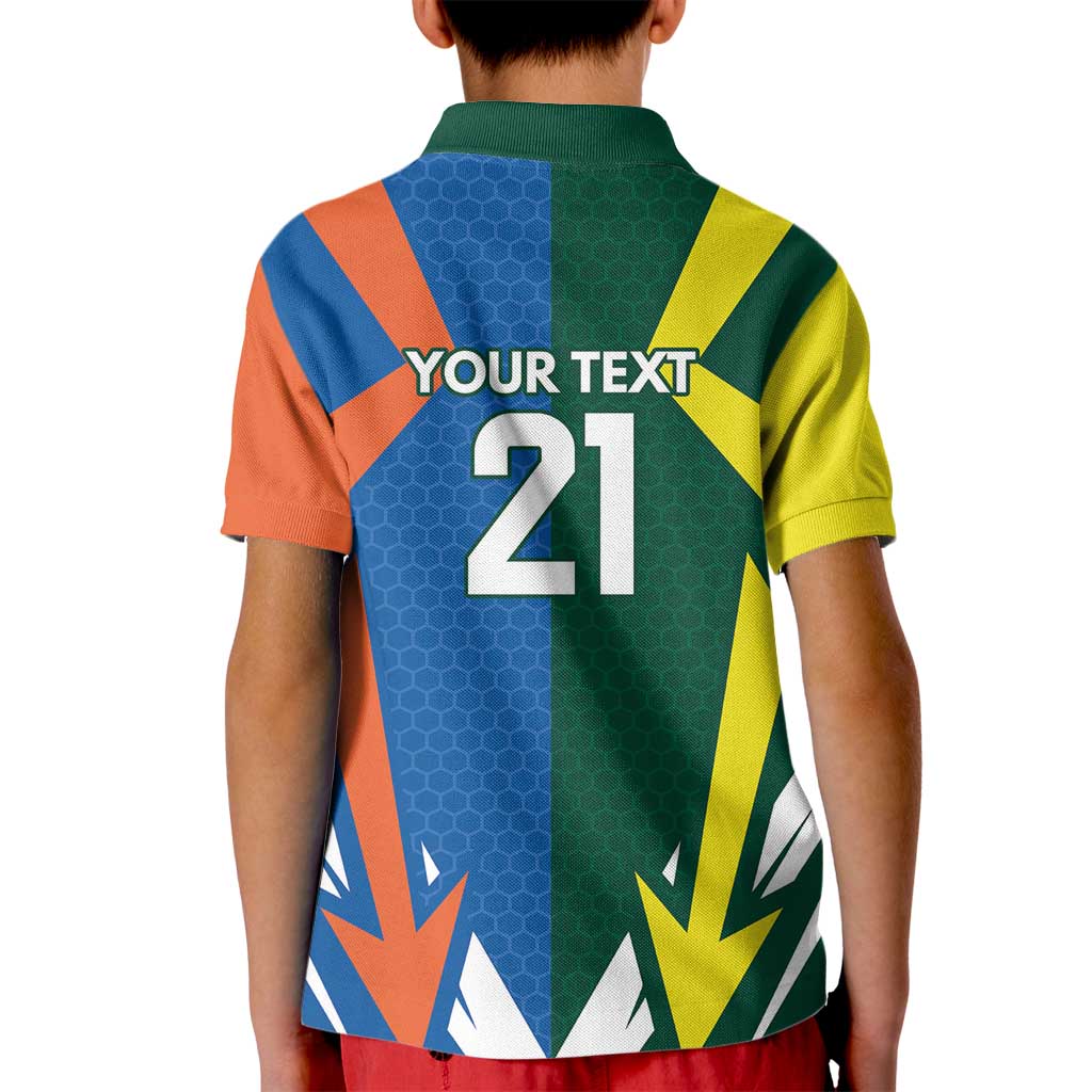 India vs Australia Custom Kid Polo Shirt Blue vs Gold Cricket Heritage - Aussie Hoodie