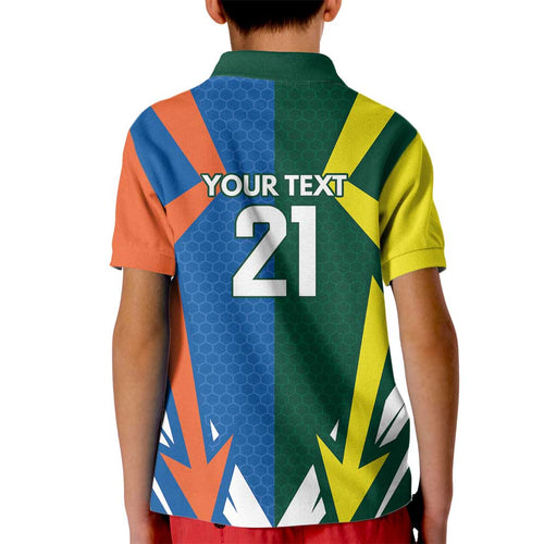 India vs Australia Custom Kid Polo Shirt Blue vs Gold Cricket Heritage - Aussie Hoodie