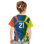 India vs Australia Custom Kid T Shirt Blue vs Gold Cricket Heritage - Aussie Hoodie