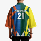 India vs Australia Custom Kimono Blue vs Gold Cricket Heritage - Aussie Hoodie