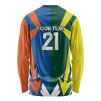 India vs Australia Custom Long Sleeve Shirt Blue vs Gold Cricket Heritage - Aussie Hoodie