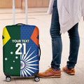 India vs Australia Custom Luggage Cover Blue vs Gold Cricket Heritage - Aussie Hoodie