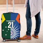 India vs Australia Custom Luggage Cover Blue vs Gold Cricket Heritage - Aussie Hoodie
