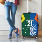 India vs Australia Custom Luggage Cover Blue vs Gold Cricket Heritage - Aussie Hoodie
