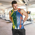 India vs Australia Custom Men Tank Top Blue vs Gold Cricket Heritage - Aussie Hoodie