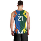 India vs Australia Custom Men Tank Top Blue vs Gold Cricket Heritage - Aussie Hoodie