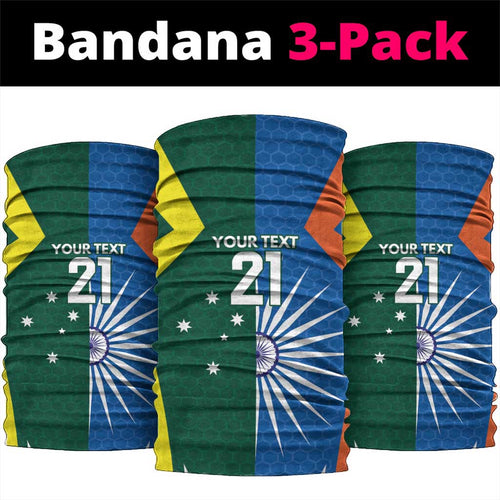 India vs Australia Custom Neck Gaiter Blue vs Gold Cricket Heritage - Aussie Hoodie