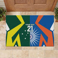 India vs Australia Custom Rubber Doormat Blue vs Gold Cricket Heritage - Aussie Hoodie