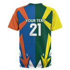 India vs Australia Custom Rugby Jersey Blue vs Gold Cricket Heritage - Aussie Hoodie