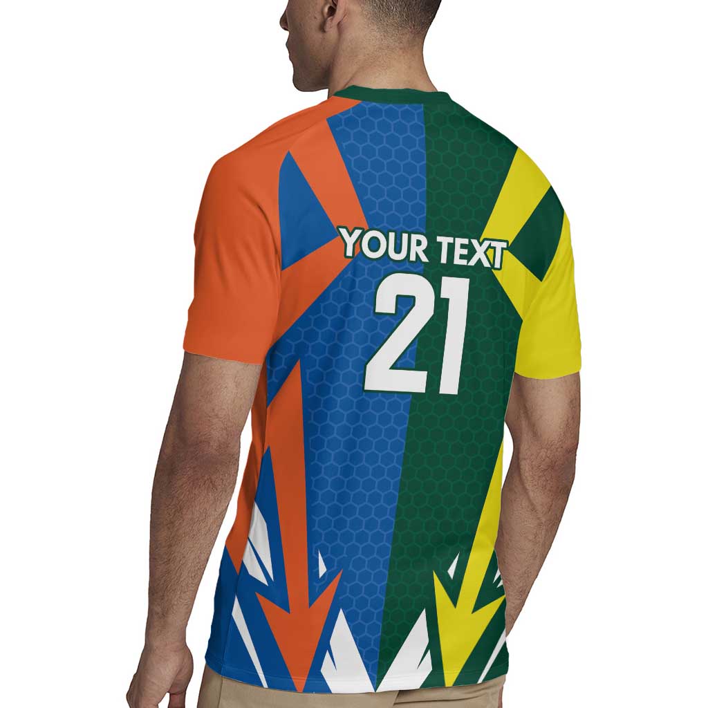India vs Australia Custom Rugby Jersey Blue vs Gold Cricket Heritage - Aussie Hoodie