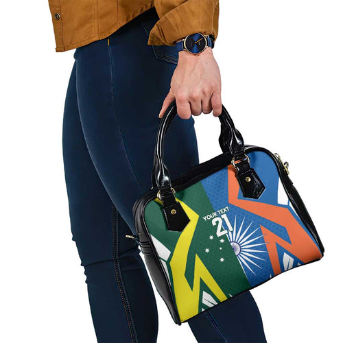 India vs Australia Custom Shoulder Handbag Blue vs Gold Cricket Heritage - Aussie Hoodie