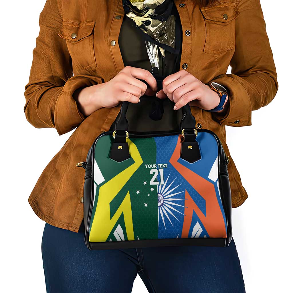 India vs Australia Custom Shoulder Handbag Blue vs Gold Cricket Heritage - Aussie Hoodie