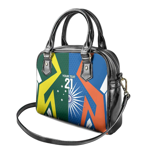 India vs Australia Custom Shoulder Handbag Blue vs Gold Cricket Heritage - Aussie Hoodie