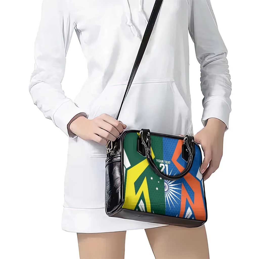 India vs Australia Custom Shoulder Handbag Blue vs Gold Cricket Heritage - Aussie Hoodie