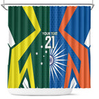 India vs Australia Custom Shower Curtain Blue vs Gold Cricket Heritage - Aussie Hoodie