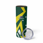 India vs Australia Custom Skinny Tumbler Blue vs Gold Cricket Heritage - Aussie Hoodie