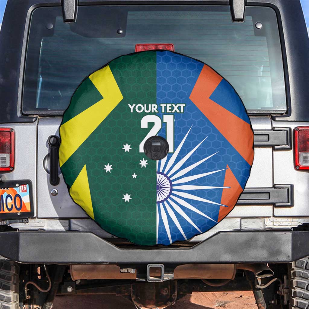 India vs Australia Custom Spare Tire Cover Blue vs Gold Cricket Heritage - Aussie Hoodie