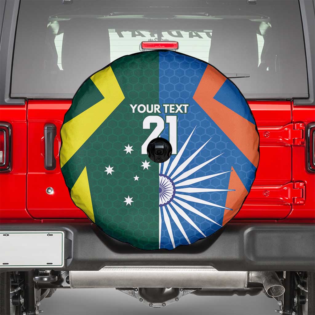 India vs Australia Custom Spare Tire Cover Blue vs Gold Cricket Heritage - Aussie Hoodie