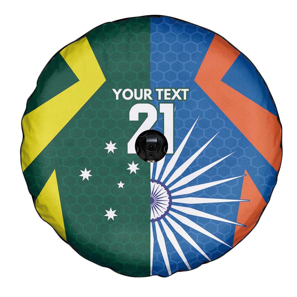 India vs Australia Custom Spare Tire Cover Blue vs Gold Cricket Heritage - Aussie Hoodie