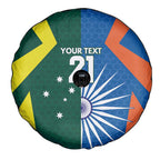 India vs Australia Custom Spare Tire Cover Blue vs Gold Cricket Heritage - Aussie Hoodie