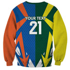 India vs Australia Custom Sweatshirt Blue vs Gold Cricket Heritage - Aussie Hoodie