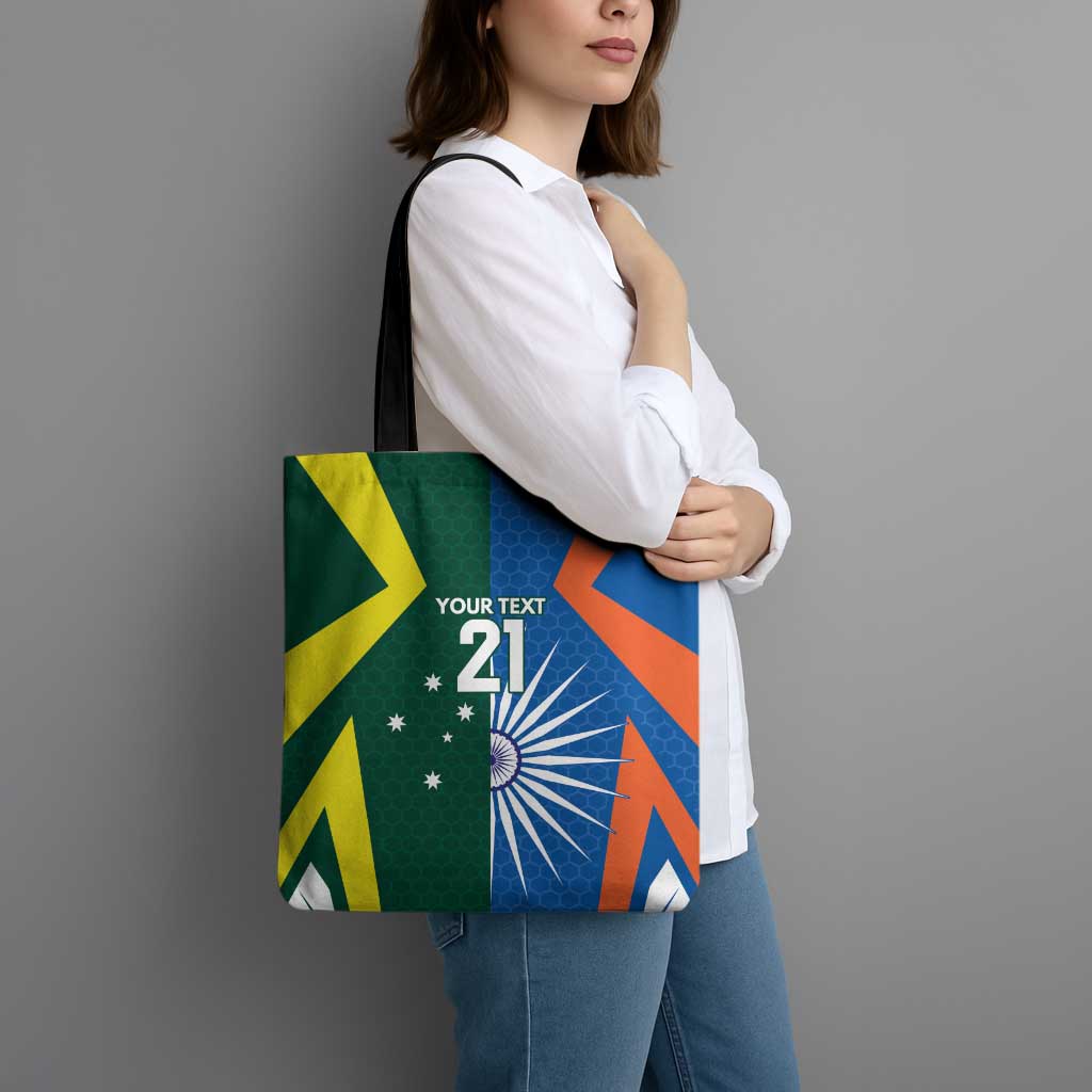 India vs Australia Custom Tote Bag Blue vs Gold Cricket Heritage - Aussie Hoodie