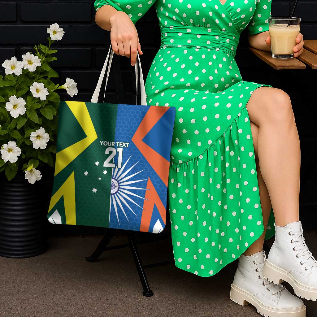 India vs Australia Custom Tote Bag Blue vs Gold Cricket Heritage - Aussie Hoodie