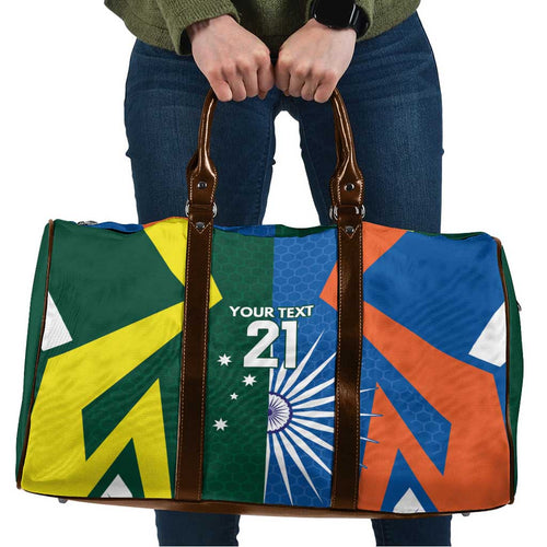 India vs Australia Custom Travel Bag Blue vs Gold Cricket Heritage - Aussie Hoodie