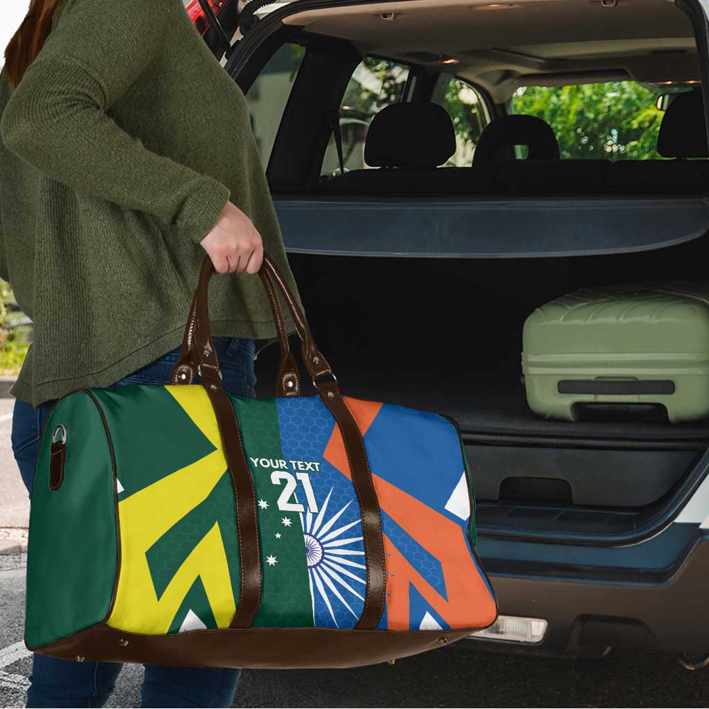 India vs Australia Custom Travel Bag Blue vs Gold Cricket Heritage - Aussie Hoodie