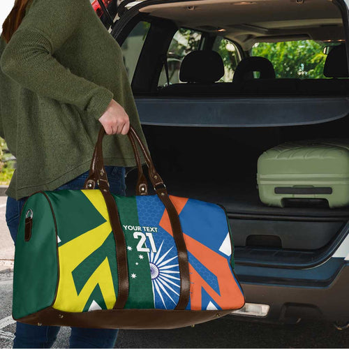 India vs Australia Custom Travel Bag Blue vs Gold Cricket Heritage - Aussie Hoodie