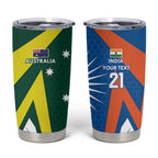 India vs Australia Custom Tumbler Cup Blue vs Gold Cricket Heritage - Aussie Hoodie