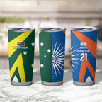 India vs Australia Custom Tumbler Cup Blue vs Gold Cricket Heritage - Aussie Hoodie
