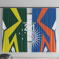 India vs Australia Custom Window Curtain Blue vs Gold Cricket Heritage - Aussie Hoodie