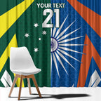 India vs Australia Custom Window Curtain Blue vs Gold Cricket Heritage - Aussie Hoodie