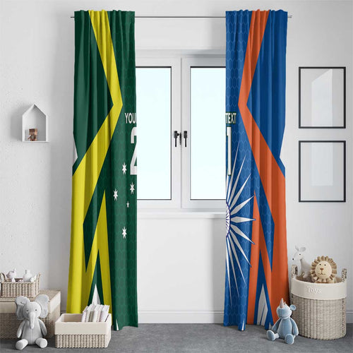 India vs Australia Custom Window Curtain Blue vs Gold Cricket Heritage - Aussie Hoodie