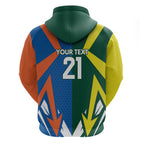 India vs Australia Custom Zip Hoodie Blue vs Gold Cricket Heritage - Aussie Hoodie
