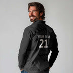 New Zealand Cricket Custom Long Sleeve Polo Shirt Potae Pango Black Fern Pattern