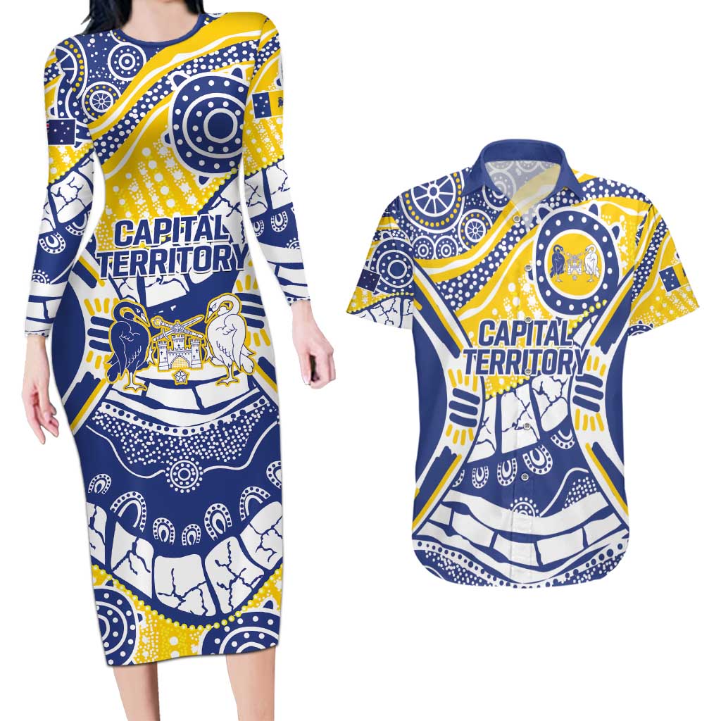 Australian Capital Territory Couples Matching Long Sleeve Bodycon Dress and Hawaiian Shirt For The King The Law And The People