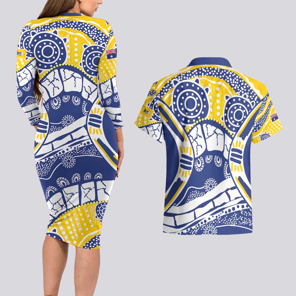 Australian Capital Territory Couples Matching Long Sleeve Bodycon Dress and Hawaiian Shirt For The King The Law And The People