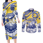 Australian Capital Territory Couples Matching Long Sleeve Bodycon Dress and Long Sleeve Button Shirt For The King The Law And The People